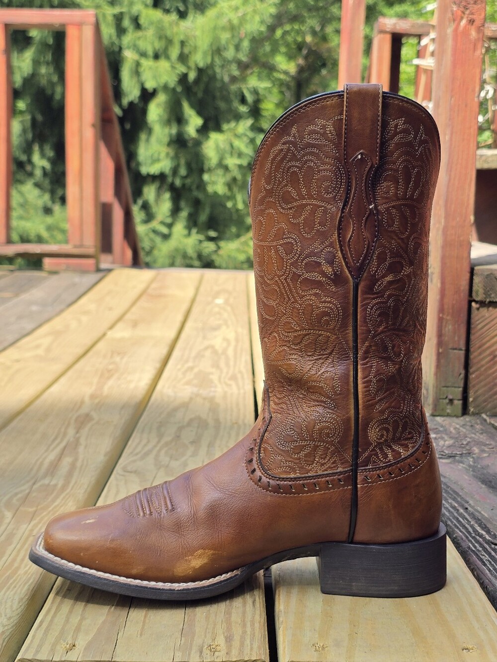 Ariat Womens Round Up Remuda Performance Western Boots, Brown, Square Toe, Sz 7B - Picture 6 of 11